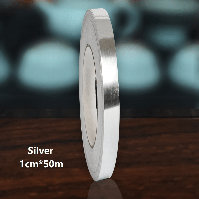Golden Silvery Floor Edging Waterproof Wall Stickers Self Adhesive Tile Tape