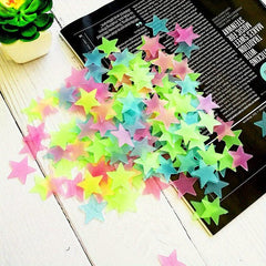 100pcs Glow in the Dark Wall Stickers Self Adhesive Waterproof Easy to Clean