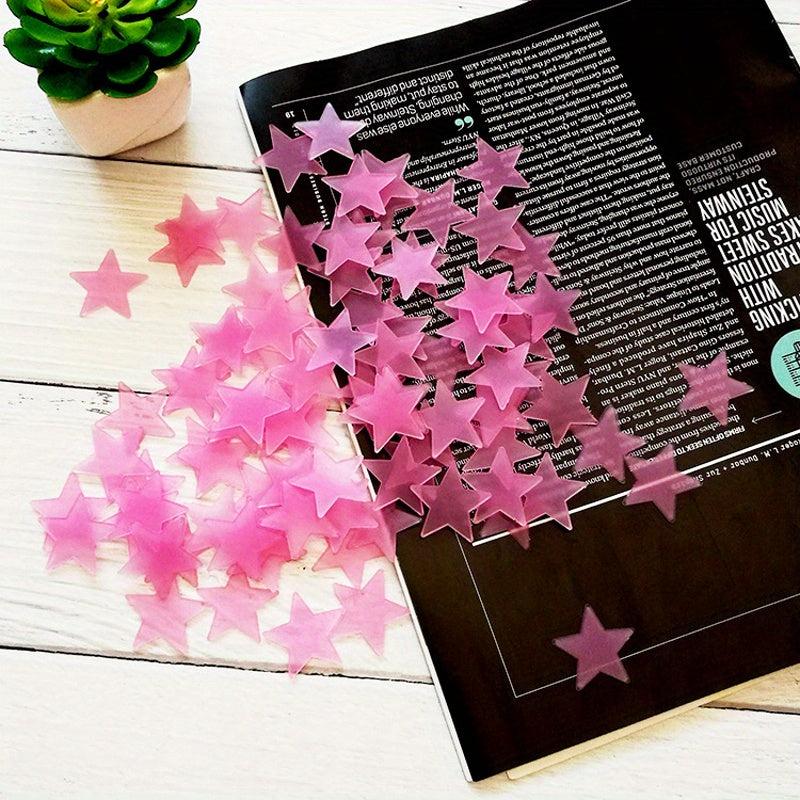 100pcs Glow in the Dark Wall Stickers Self Adhesive Waterproof Easy to Clean