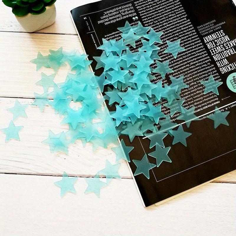 100pcs Glow in the Dark Wall Stickers Self Adhesive Waterproof Easy to Clean