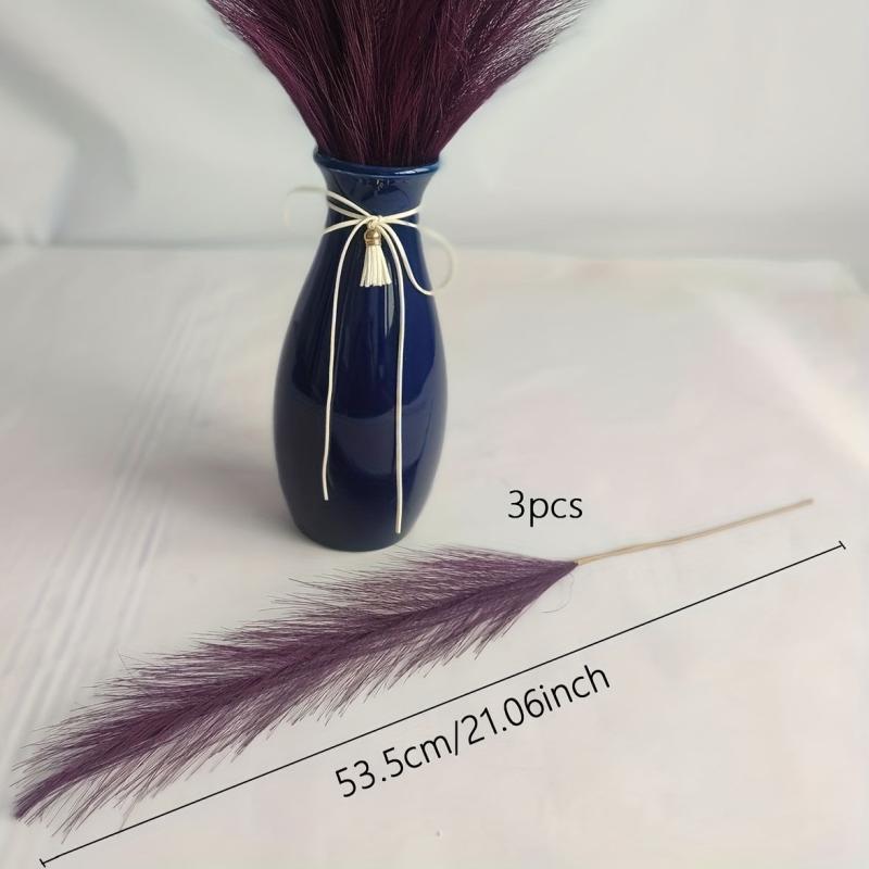 3pcs Boho Faux Pampas Grass for Home Decor and Weddings