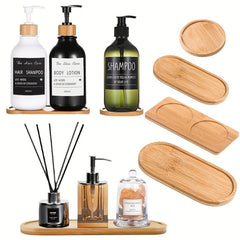 Wooden Soap Dispenser and Bottle Holder for Bathroom Decor