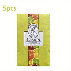 5pcs Closet Air Freshener Deodorant Bag Car Hanging Scented Dried Flower