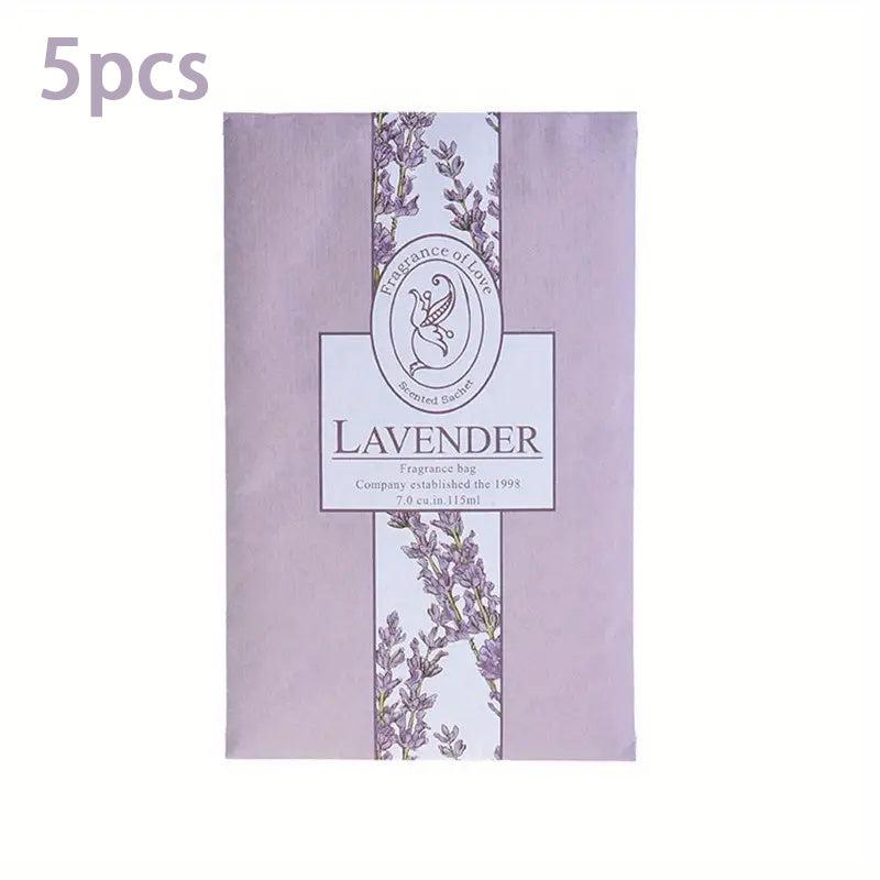 5pcs Closet Air Freshener Deodorant Bag Car Hanging Scented Dried Flower