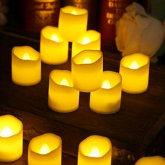 6pcs Wave Candle Set LED Flameless Tea Light for Wedding Party Indoor Outdoor
