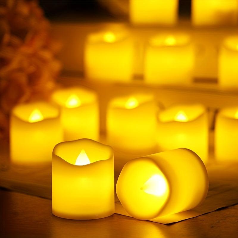 6pcs Wave Candle Set LED Flameless Tea Light for Wedding Party Indoor Outdoor