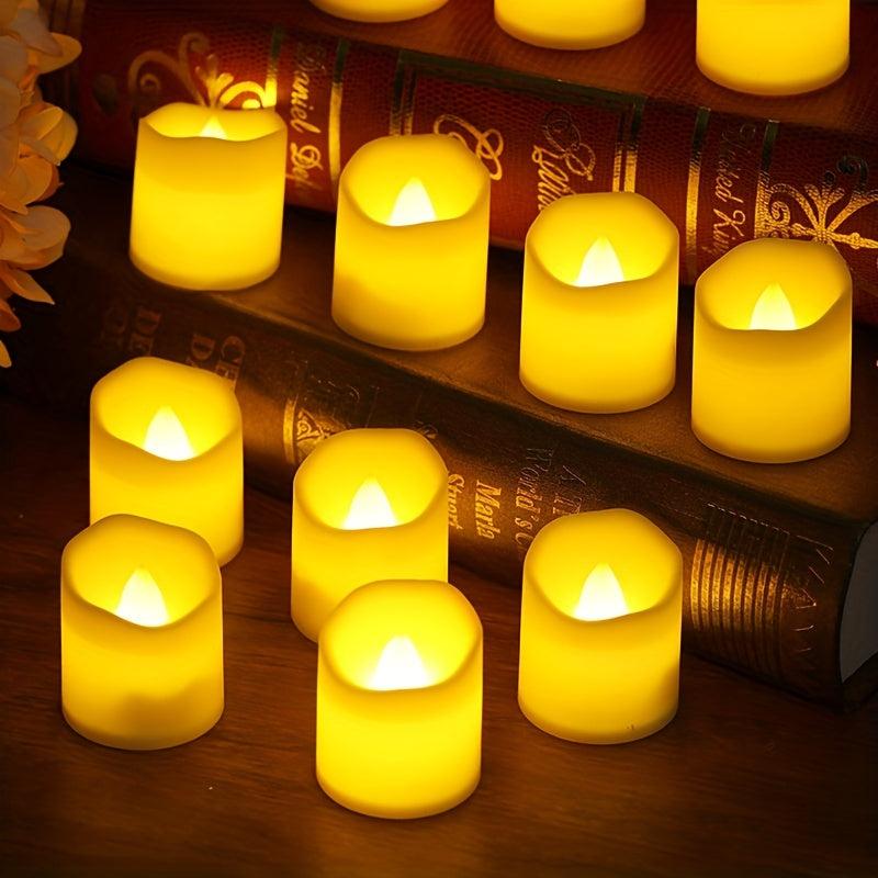 6pcs Wave Candle Set LED Flameless Tea Light for Wedding Party Indoor Outdoor