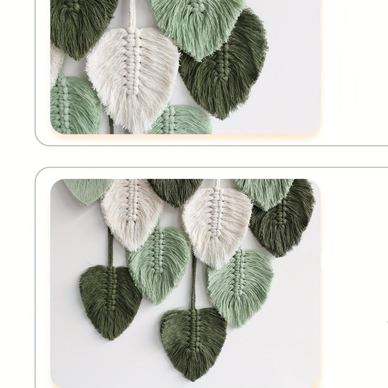 Macrame Jungle Nursery Decor - Leaves Garland - Green