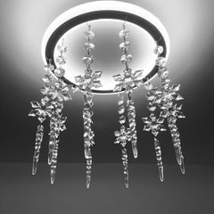 4pcs Snowflake Crystal Pendant Christmas Tree Decoration