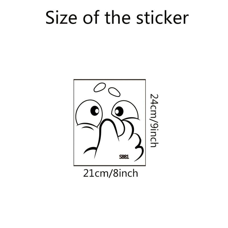 Funny Toilet Sticker Waterproof Vinyl 3D Wall Decal