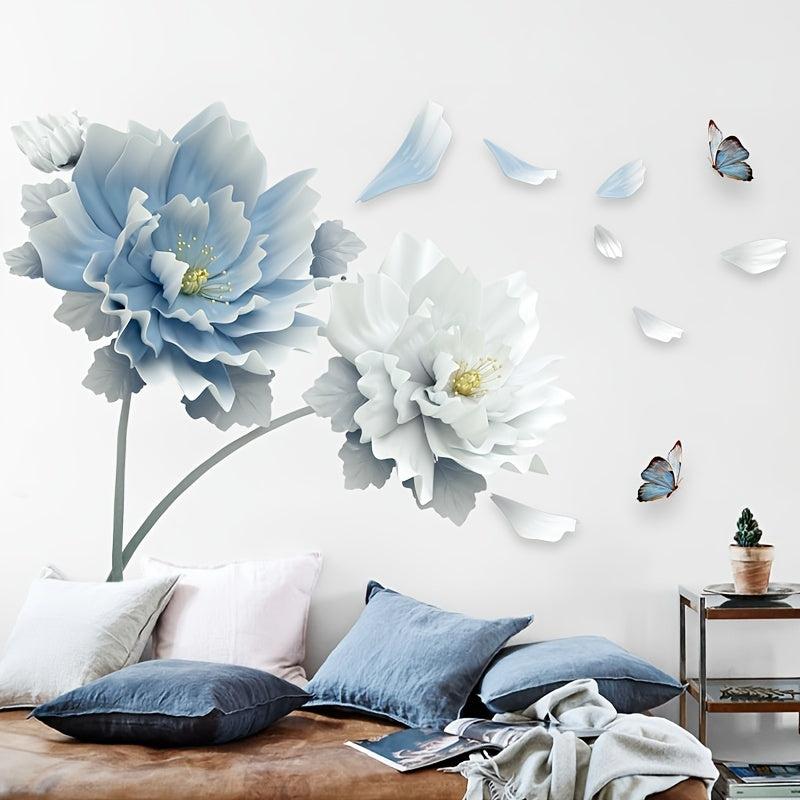 Large Flower Removable Wall Sticker for Living Room Bedroom