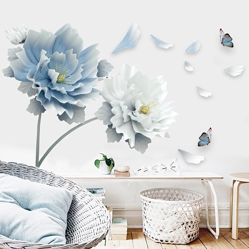 Large Flower Removable Wall Sticker for Living Room Bedroom