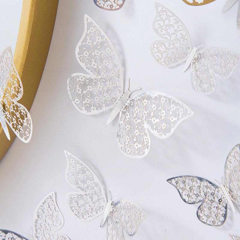 12pcs 3D Butterfly Wall Stickers for Room Decor in 3 Sizes