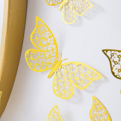 12pcs 3D Butterfly Wall Stickers for Room Decor in 3 Sizes