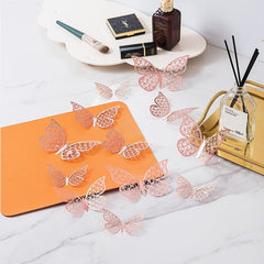 12pcs 3D Butterfly Wall Stickers for Room Decor in 3 Sizes