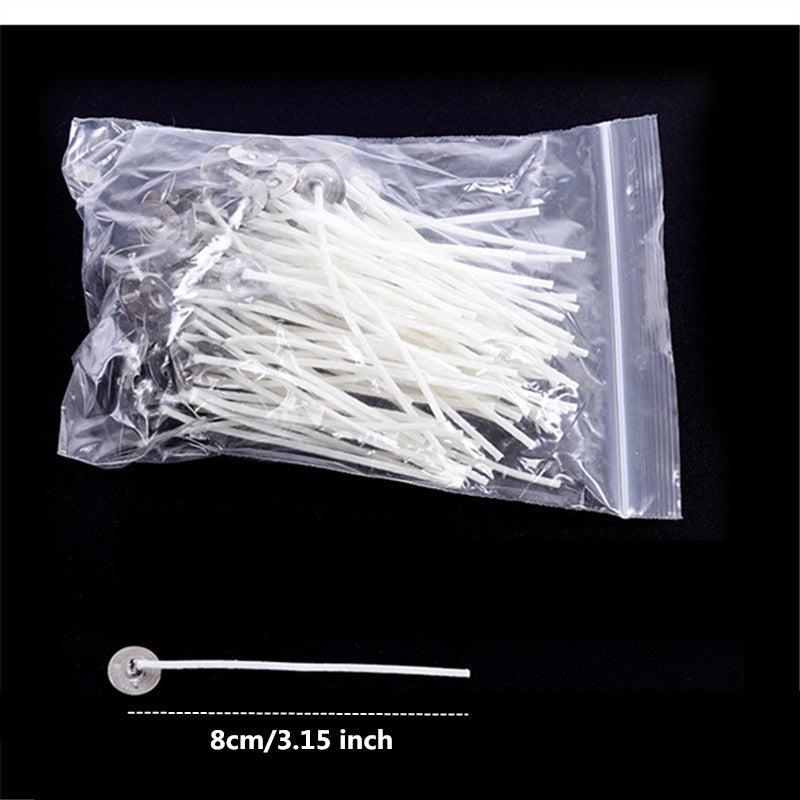 100pcs Candle Wicks for Candle Making - Pre-Waxed Natural Smokeless Wicks