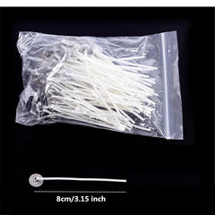 100pcs Candle Wicks for Candle Making - Pre-Waxed Natural Smokeless Wicks