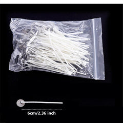 100pcs Candle Wicks for Candle Making - Pre-Waxed Natural Smokeless Wicks