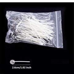 100pcs Candle Wicks for Candle Making - Pre-Waxed Natural Smokeless Wicks