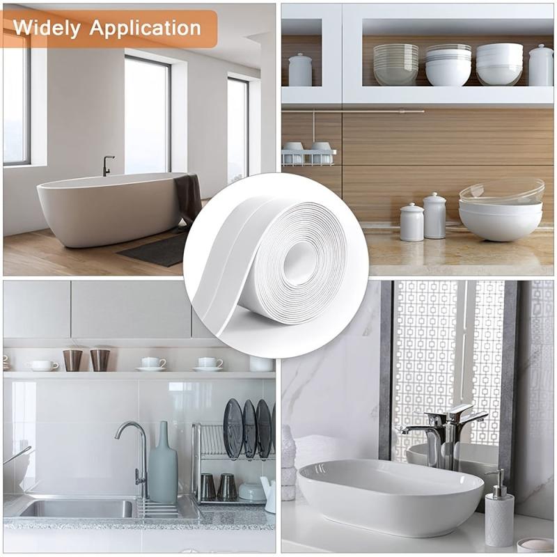 PVC Self Adhesive Caulk Strip Tape for Kitchen Sink Toilet Bathroom