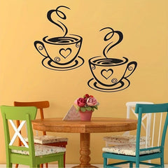 Coffee Cup Wall Stickers Decor for Kitchen Restaurant
