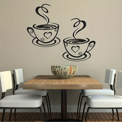 Coffee Cup Wall Stickers Decor for Kitchen Restaurant