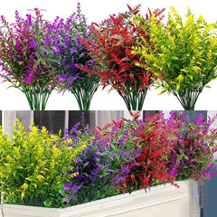 7 Branch Lavender Artificial Flower for Outdoor and Table Decor