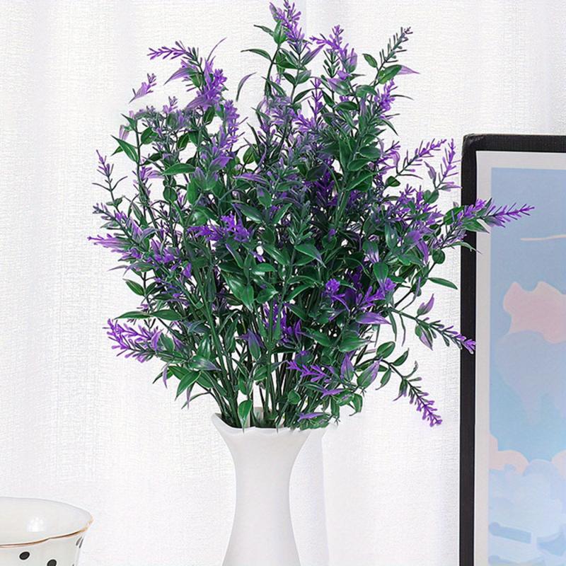 7 Branch Lavender Artificial Flower for Outdoor and Table Decor
