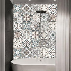 10pcs Vintage Tiles Sticker Peel And Stick Wallpaper For Kitchen Backsplash Bath