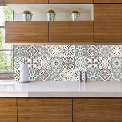 10pcs Vintage Tiles Sticker Peel And Stick Wallpaper For Kitchen Backsplash Bath
