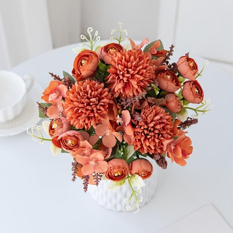 Artificial Peony & Hydrangea Bouquet for Weddings & Home Decor