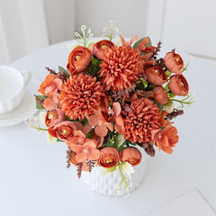 Artificial Peony & Hydrangea Bouquet for Weddings & Home Decor