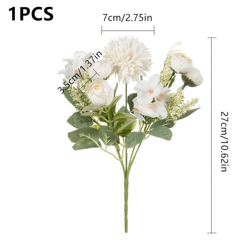 Artificial Peony & Hydrangea Bouquet for Weddings & Home Decor