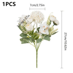 Artificial Peony & Hydrangea Bouquet for Weddings & Home Decor