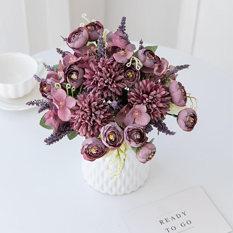 Artificial Peony & Hydrangea Bouquet for Weddings & Home Decor