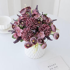 Artificial Peony & Hydrangea Bouquet for Weddings & Home Decor