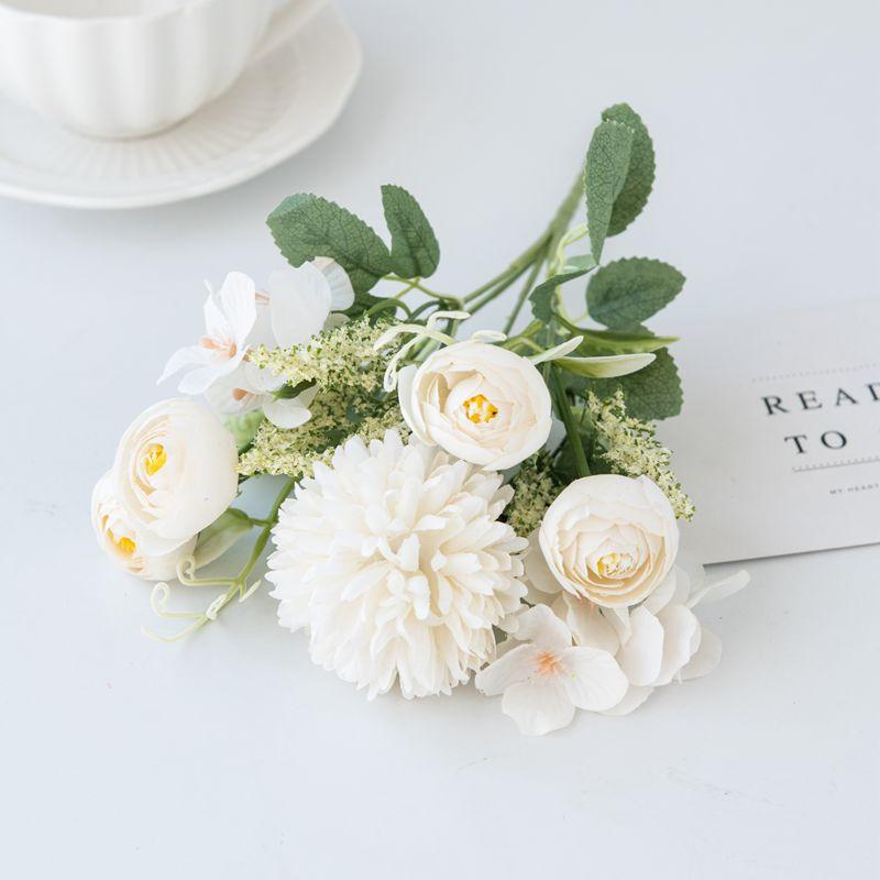 Artificial Peony & Hydrangea Bouquet for Weddings & Home Decor