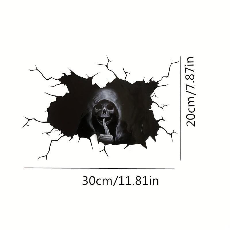 Happy Halloween Wall Floor Sticker Horror Silent Skull Sticker