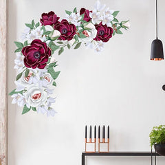 Rose Wall Sticker Decorative Flower Self Adhesive Decals