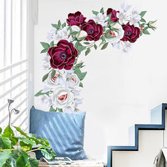 Rose Wall Sticker Decorative Flower Self Adhesive Decals