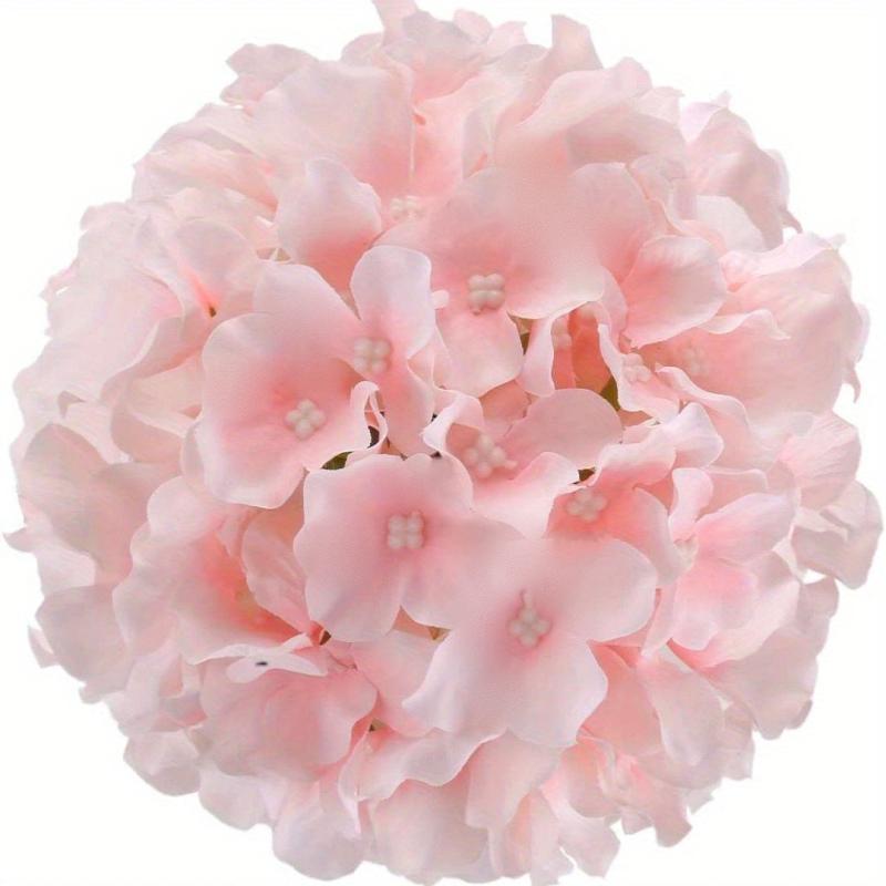 6pcs Artificial Hydrangea Silk Flower Heads for Weddings and Home Decor