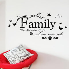 Family Sticker for Living Room and Bedroom Decor