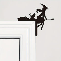 Halloween Door Frame Decoration Witch Skull Ghost Pumpkin Cat Hat