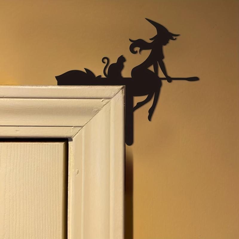 Halloween Door Frame Decoration Witch Skull Ghost Pumpkin Cat Hat