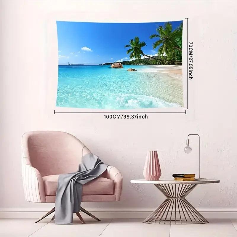 Coastal Landscape Tapestry Wall Hanging for Home Decor