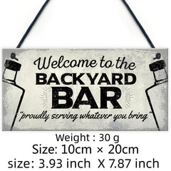 Bar Wooden Hanging Plaques Signs - Home Man Cave Decor