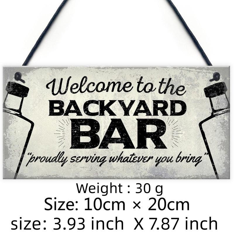 Bar Wooden Hanging Plaques Signs - Home Man Cave Decor