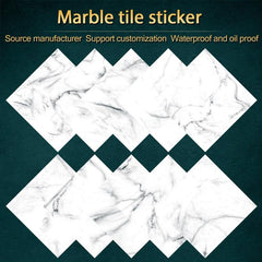 10pcs Marble Tile Stickers - Waterproof Self Adhesive Vinyl Tiles