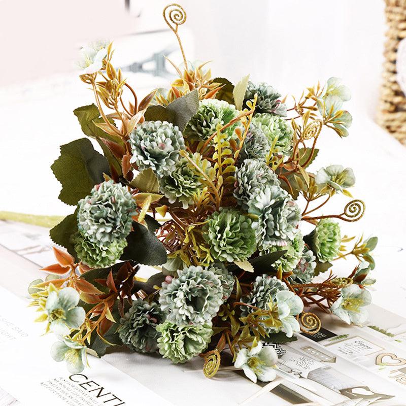 Retro Peony Hydrangea Flower Arrangement, Indoor Decor & Mother's Birthday Gift
