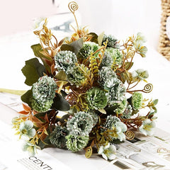 Retro Peony Hydrangea Flower Arrangement, Indoor Decor & Mother's Birthday Gift